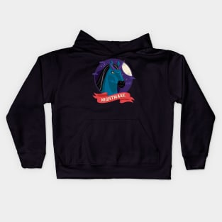 Nightmare Halloween Horse Kids Hoodie